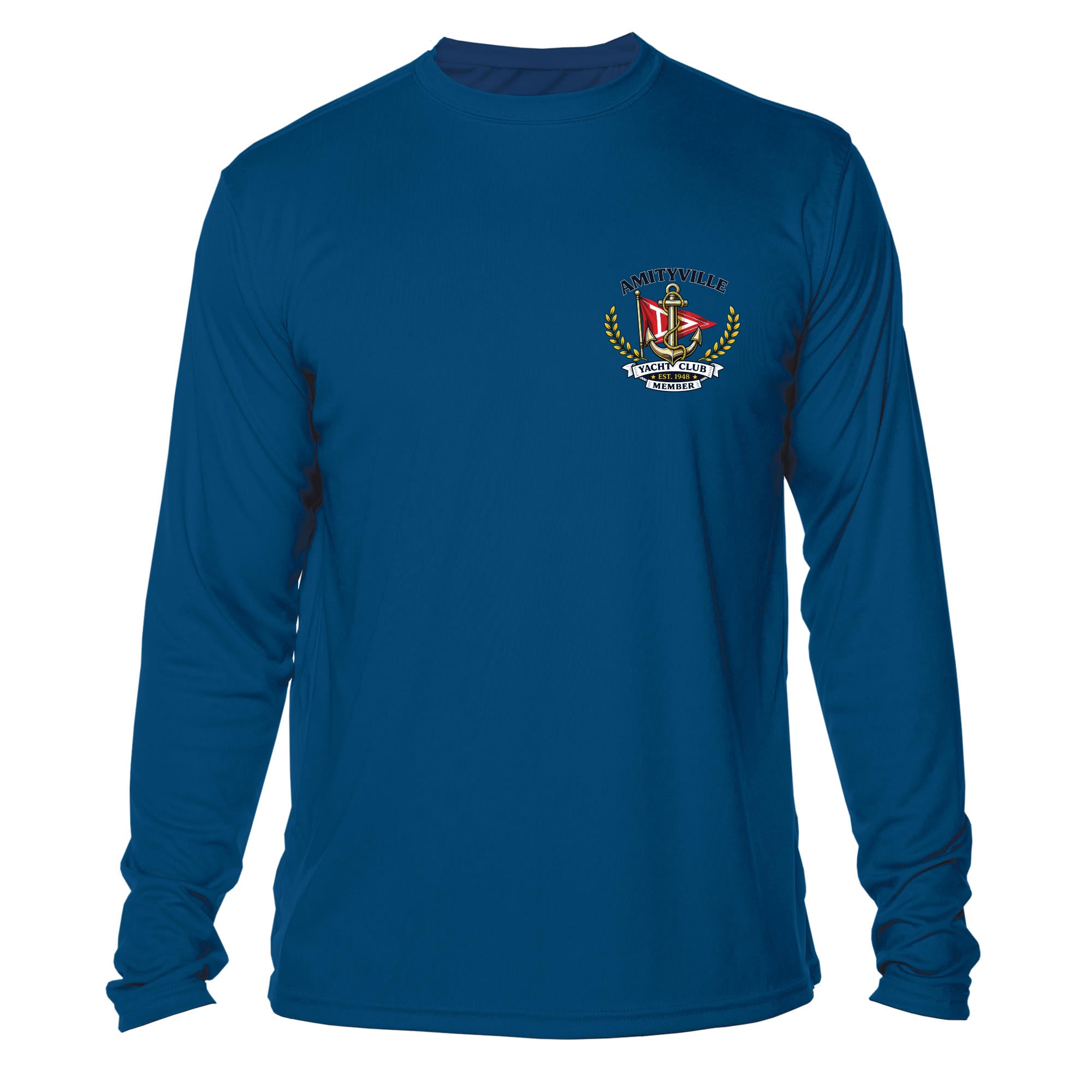 Amityville Yacht Club UPF 15+ MEN'S SOLAR LONG SLEEVE SHIRT