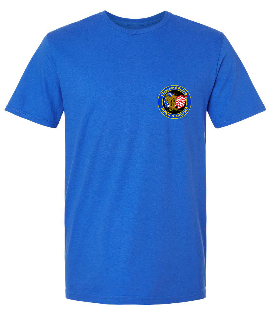 CLEVELAND POLICE PIPES AND DRUMS Initials Short Sleeve Tee