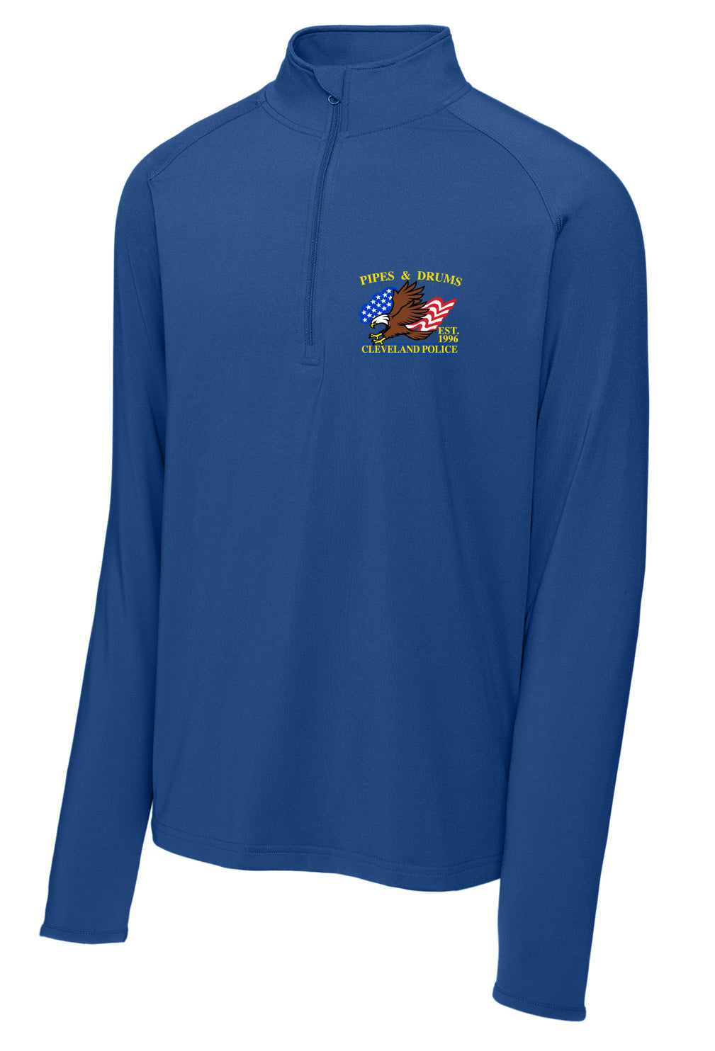 CLEVELAND POLICE PIPES AND DRUMS Embroidered 1/4 zip