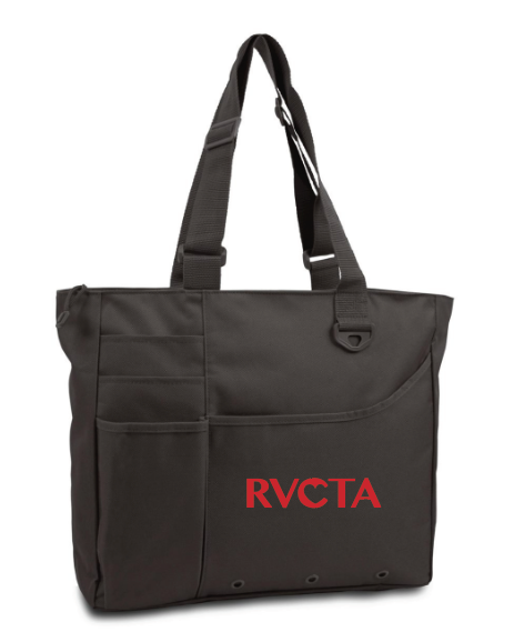 RVCTA Embroidered Black Tote Bag
