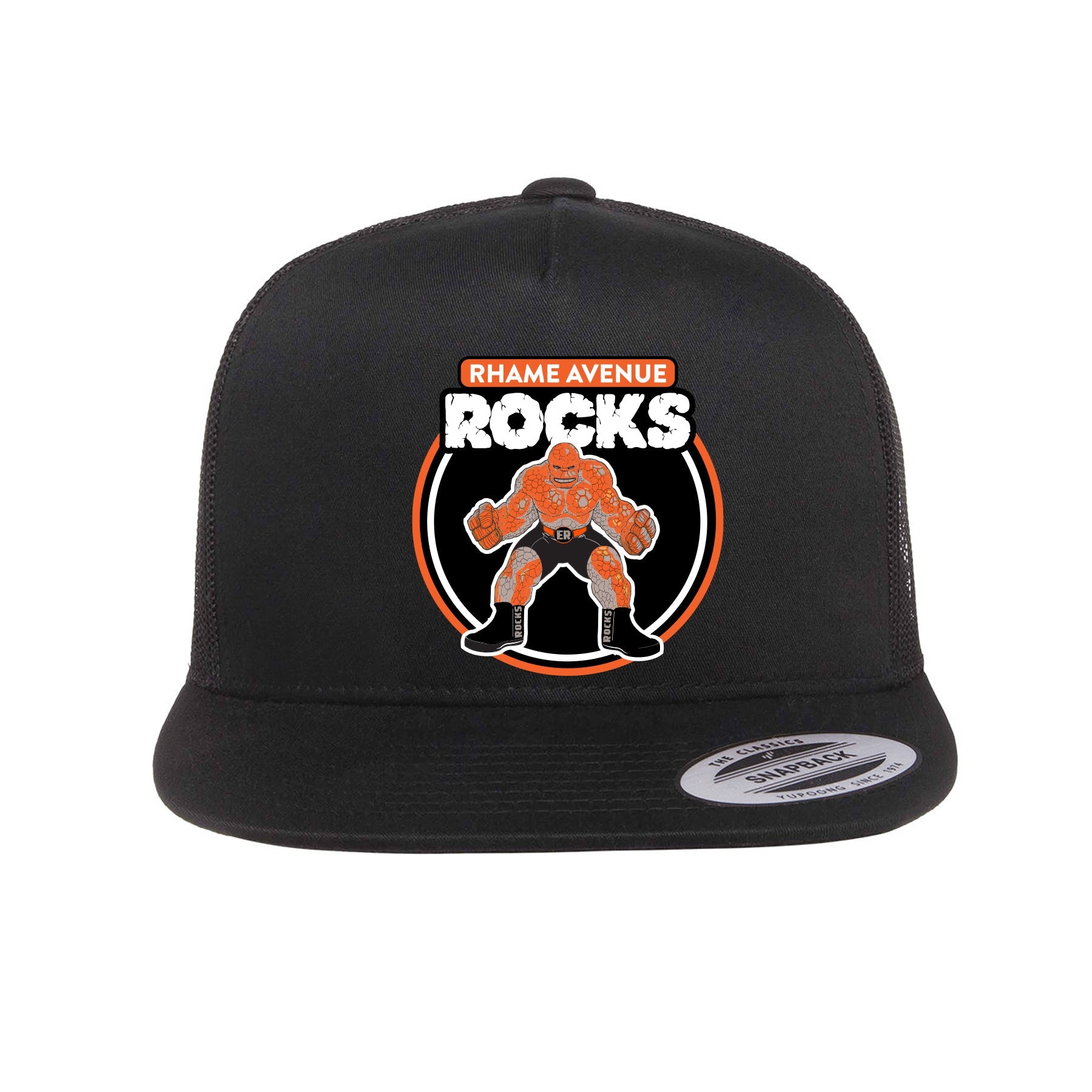 Rhame Ave Rocks Embroidered Trucker Hat