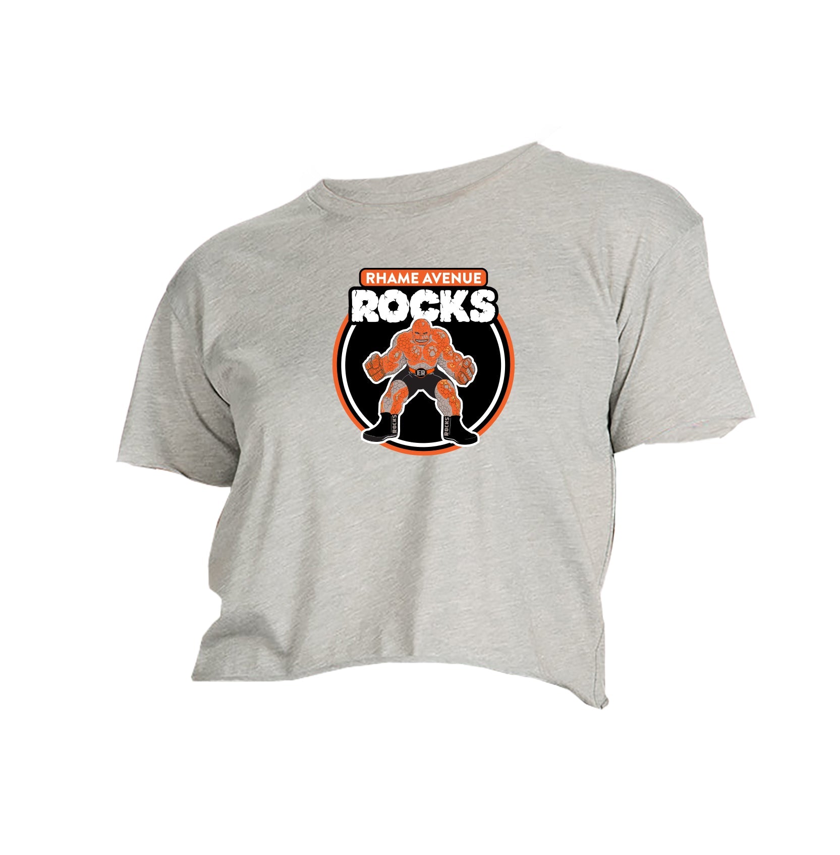 Rhame Ave Rocks Cropped Cotton Tee