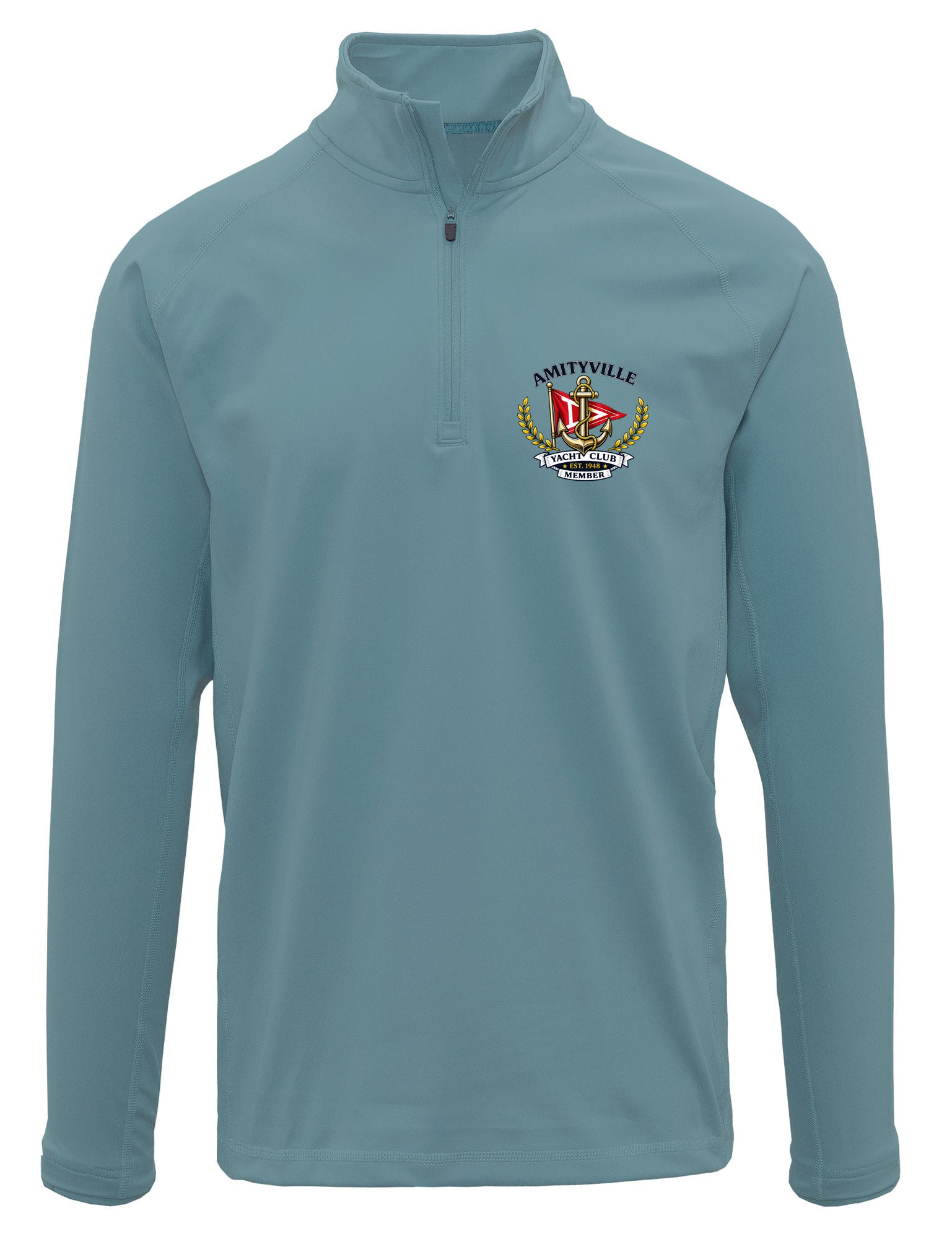 Amityville Yacht Club UPF 15+ PRINTED MEN'S 365 QUARTER-ZIP