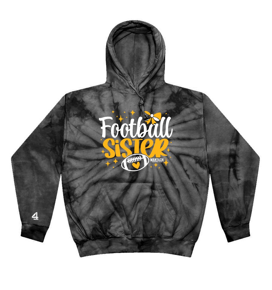 Wantagh Football Club Football Sister Tie-Dye Hoodie