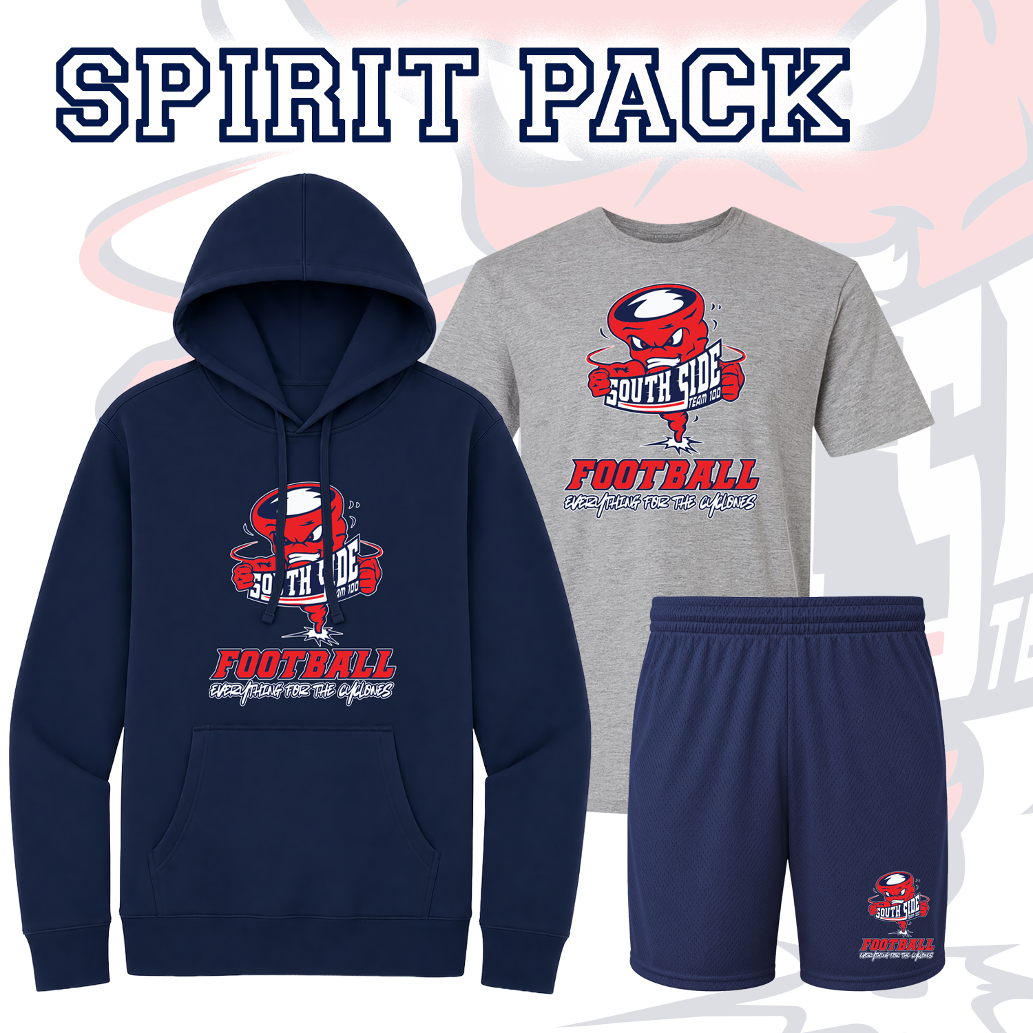 South Side High School Football Team 100 Spirit Pack