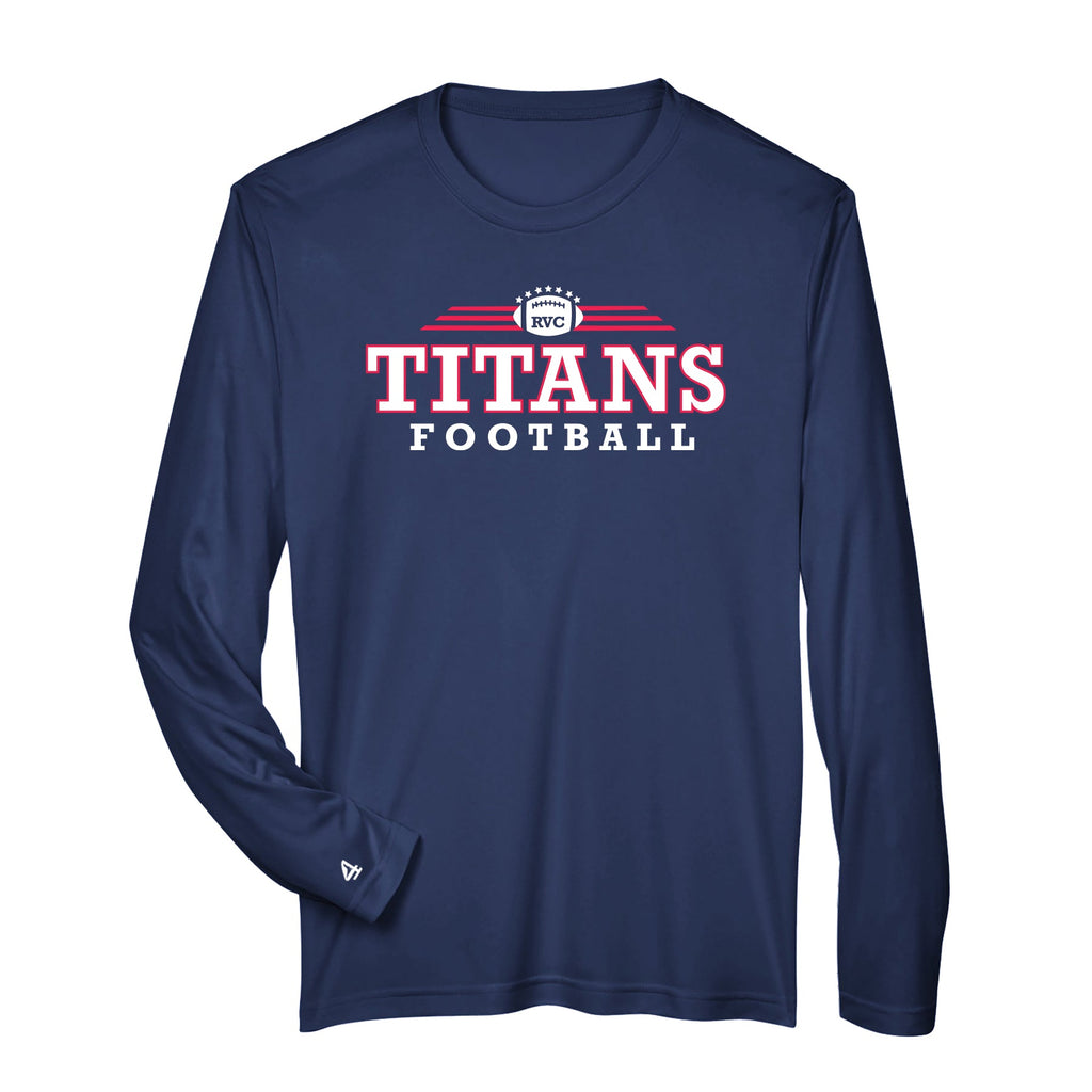 Titans Gameday Long Sleeve Moisture Wicking Performance T Shirt Youth & Adult Size
