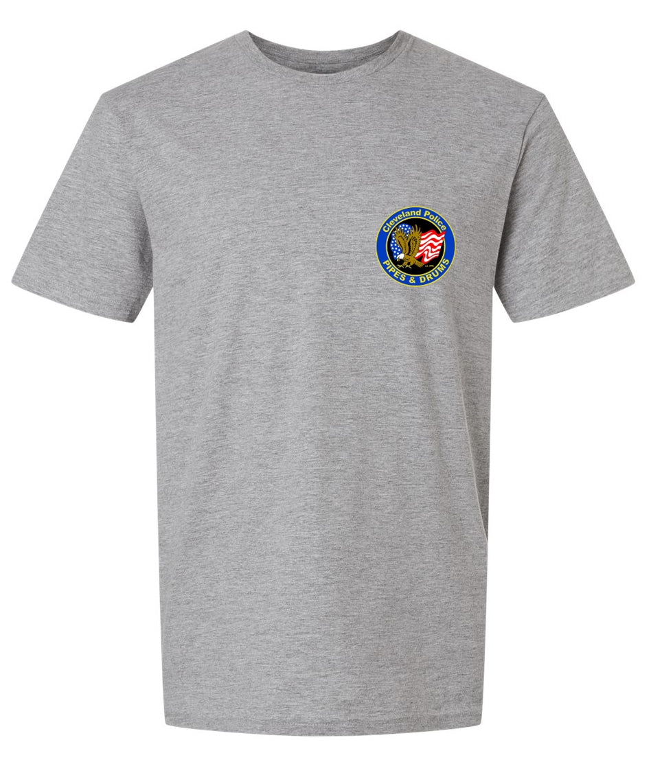 CLEVELAND POLICE PIPES AND DRUMS Initials Short Sleeve Tee