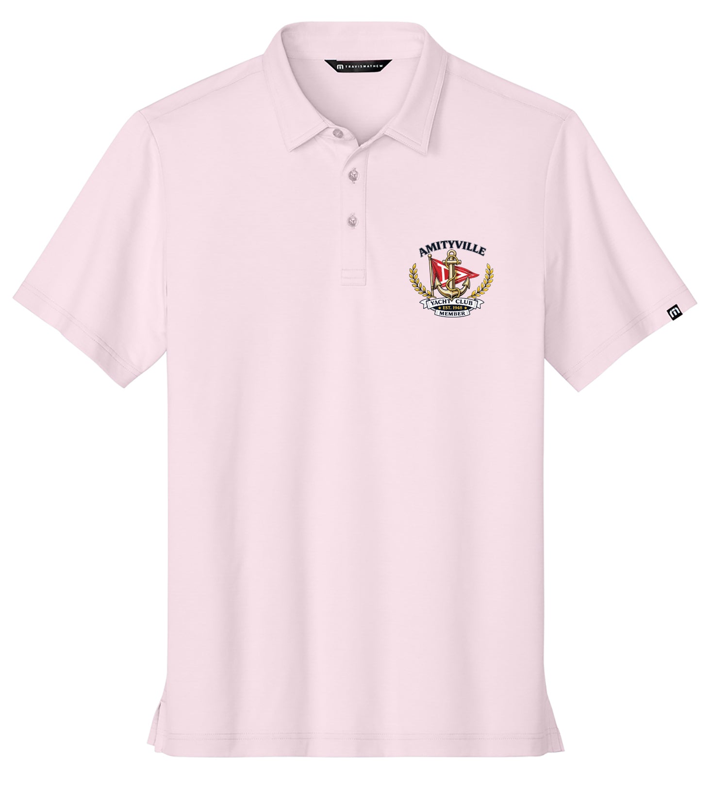 Amityville Yacht Club Printed TravisMathew Crestview Polo