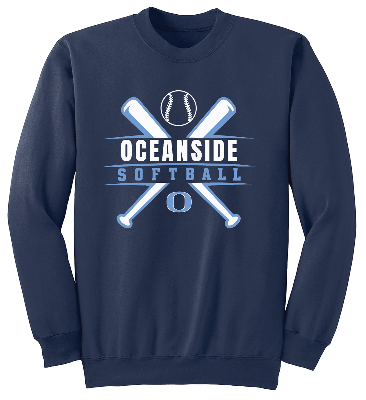 OCEANSIDE SOFTBALL CREWNECK G18000