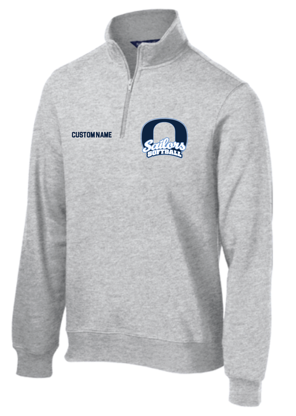 OCEANSIDE SOFTBALL EMBROIDERED 1/4 ZIP SWEATSHIRT