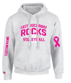 East Rockaway Volleyball pinkRibbon Hoodie