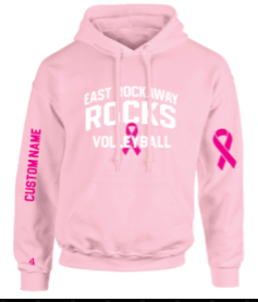 East Rockaway Volleyball pinkRibbon Hoodie