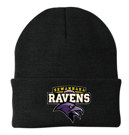 Sewanhaka Ravens Football Embroiderd Beanie