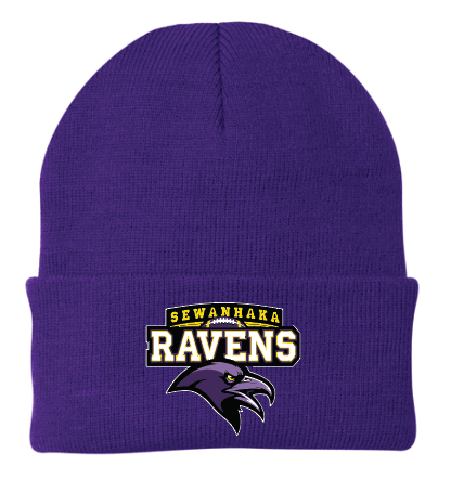 Sewanhaka Ravens Football Embroiderd Beanie