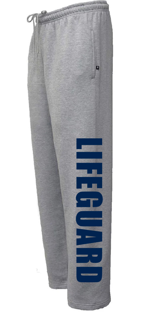 SILVER POINT LIFEGUARDS PENNANT OPEN BOTTOM SWEATPANTS