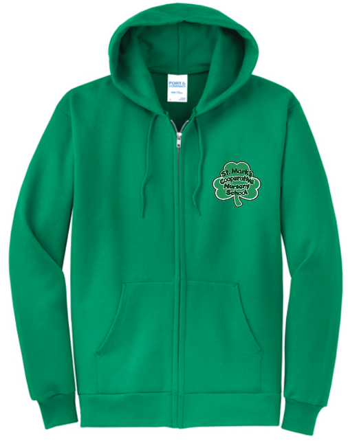 St. Mark's Nursery School Irish Youth and Adult Full Zip Hoodie PC7HZH / PC78YZH