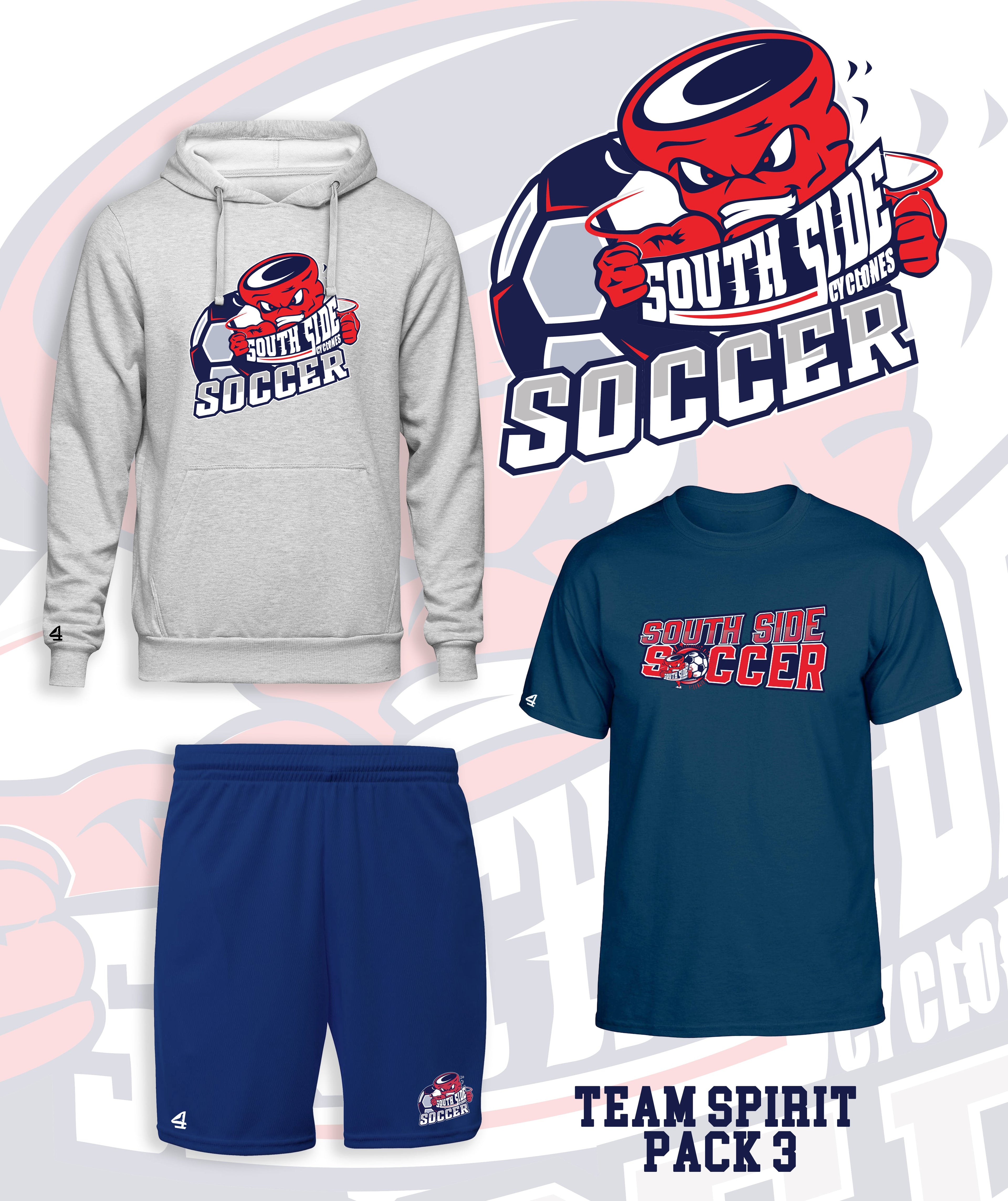 SSHS Cyclones Soccer Team Spirit Pack 3
