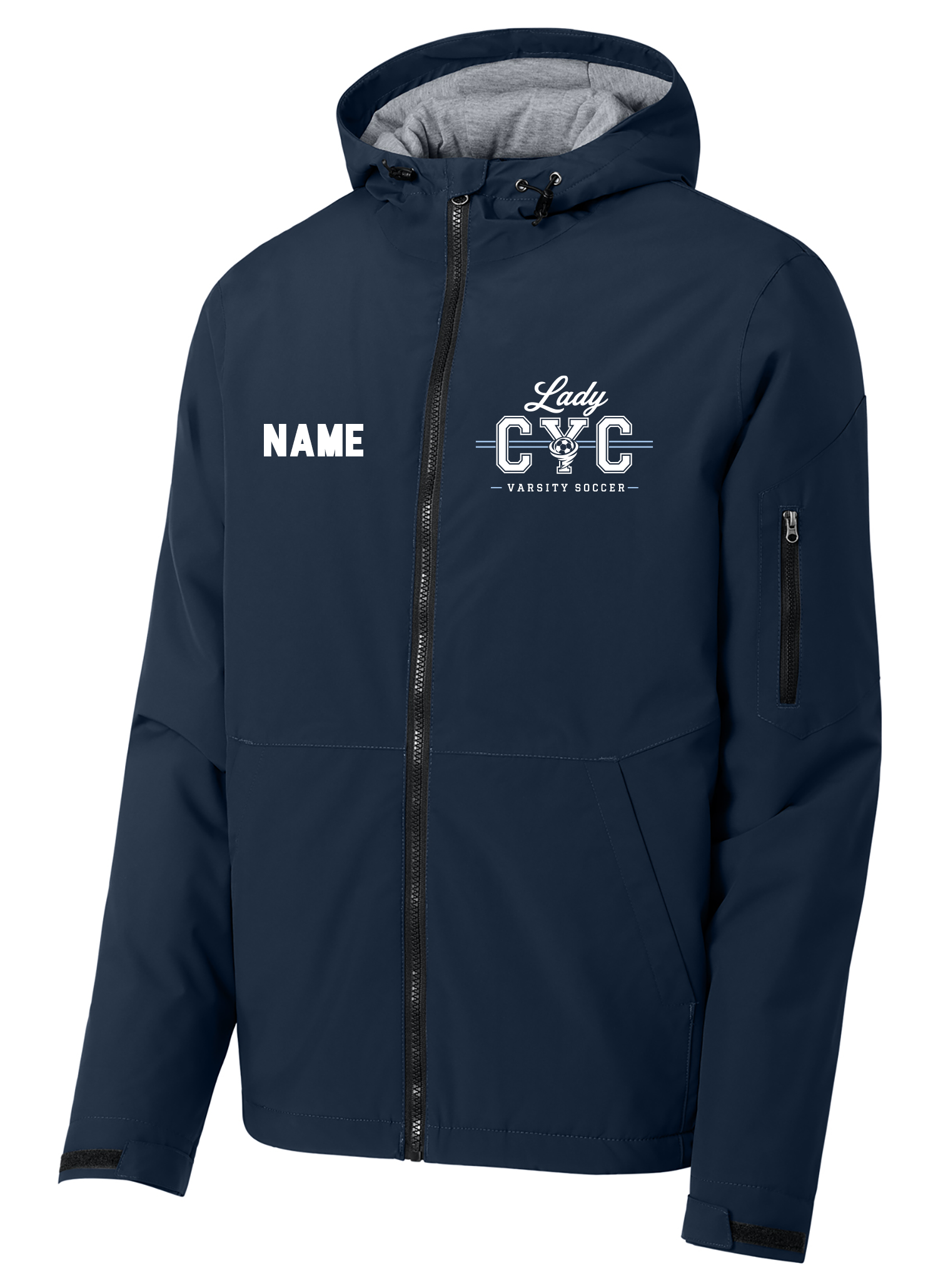 SOUTH SIDE HS GIRLS VARSITY SOCCER Embroidered Waterproof Jacket