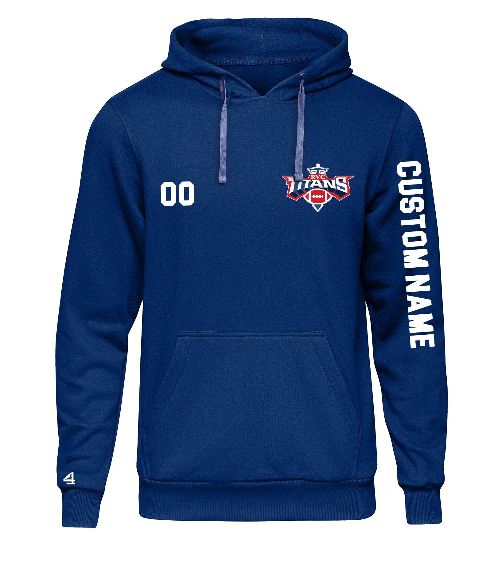 Titans Football Flag Hoodie Design Youth & Adult Size