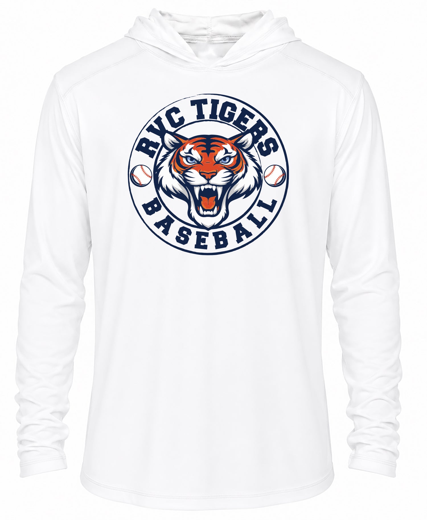 RVC TIGERS BASEBALL UPF 15+ MEN'S SPUNSOFT TECH HOODIE