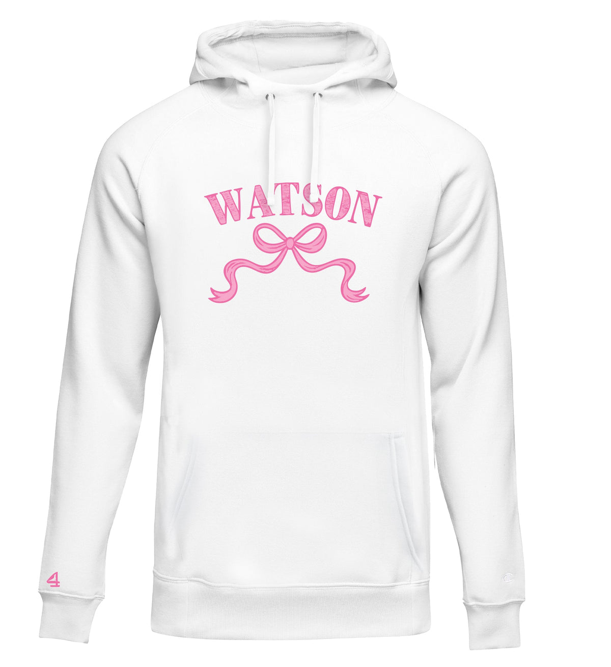 WATSON ELEMENTARY WILDCATS pink Bow Hoodie