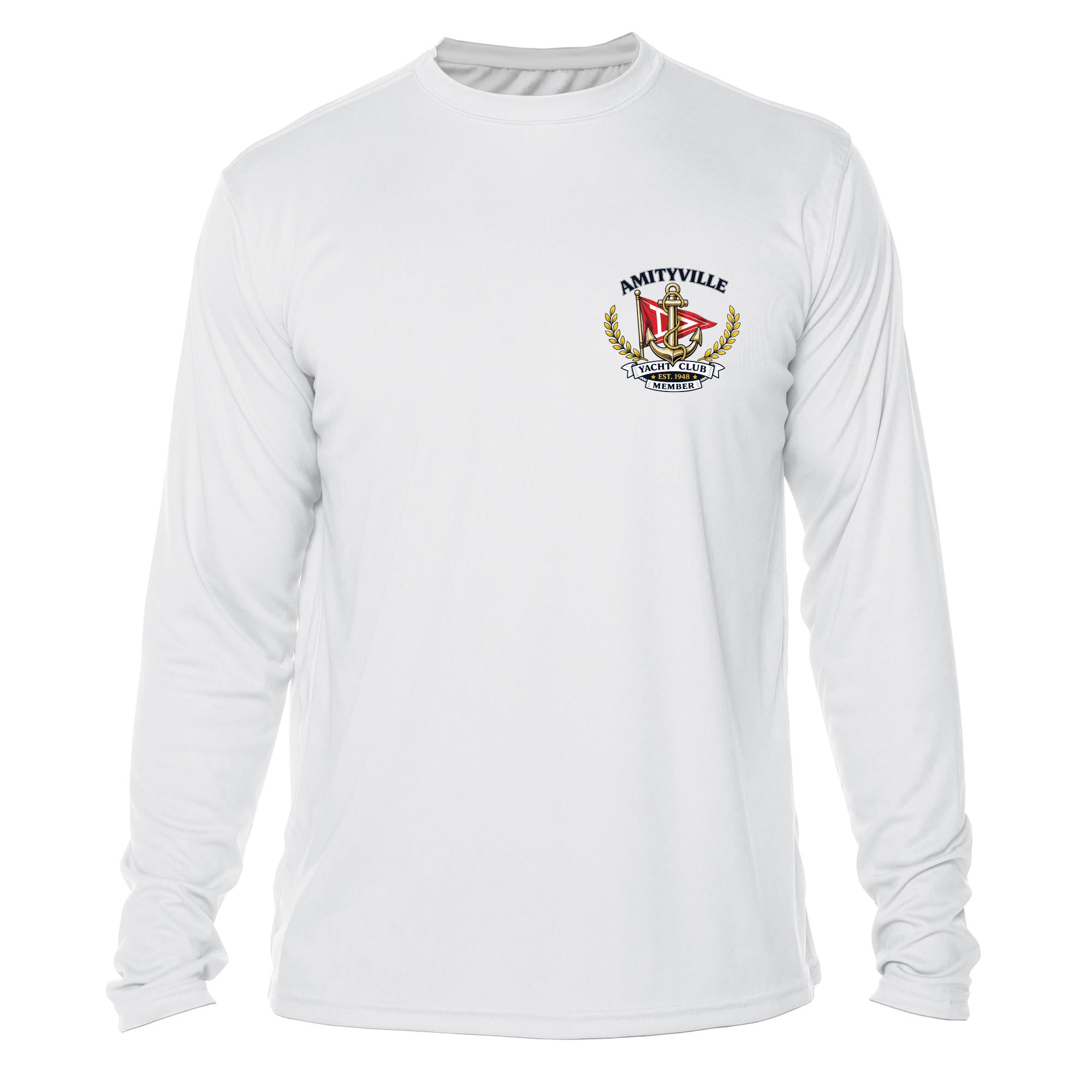 Amityville Yacht Club UPF 15+ MEN'S SOLAR LONG SLEEVE SHIRT
