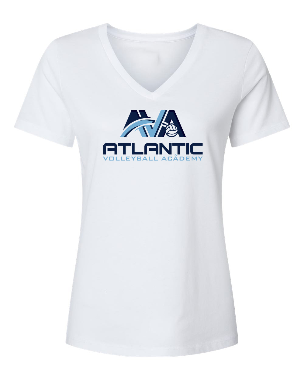 AVA Atlantic Volleyball Academy Team Spirit Women's V-neck Short Sleeve Shirt