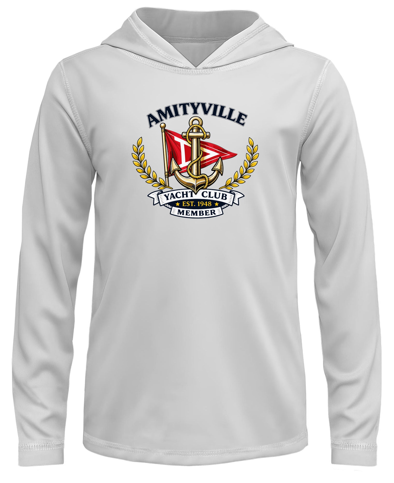 Amityville Yacht Club UPF 15+ TODDLER SOLAR HOODIE