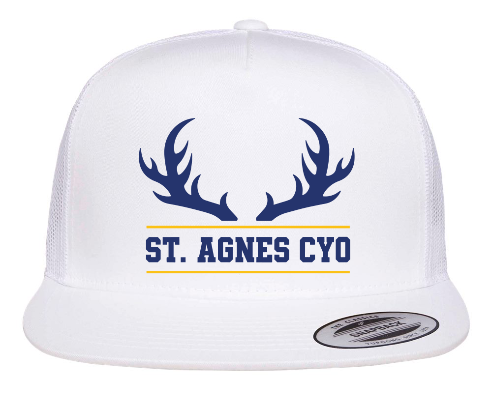 ST AGNES BASKETBALL Printed Snapback Trucker Hat