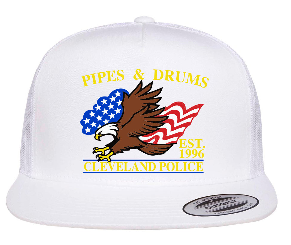 CLEVELAND POLICE PIPES AND DRUMS Embroidered Trucker Hat