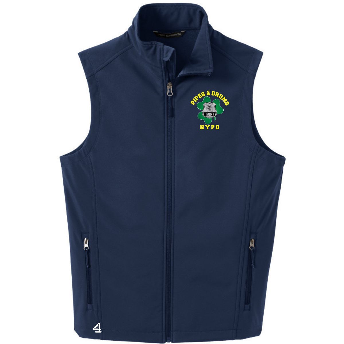 NYPD PIPES AND DRUMS Soft Shell Vest.