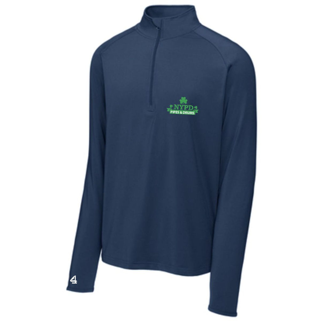 NYPD PIPES AND DRUMS Embroidered 1/4 zip