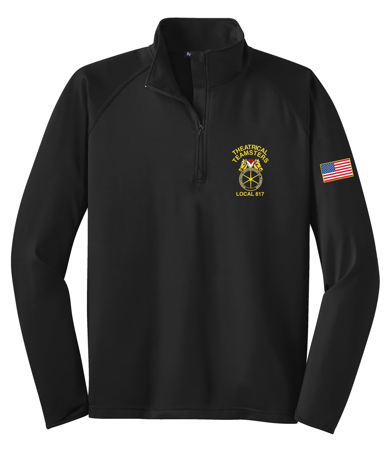 THEATRICAL TEAMSTERS LARGE & TALL EMBROIDERED 1/4 ZIP