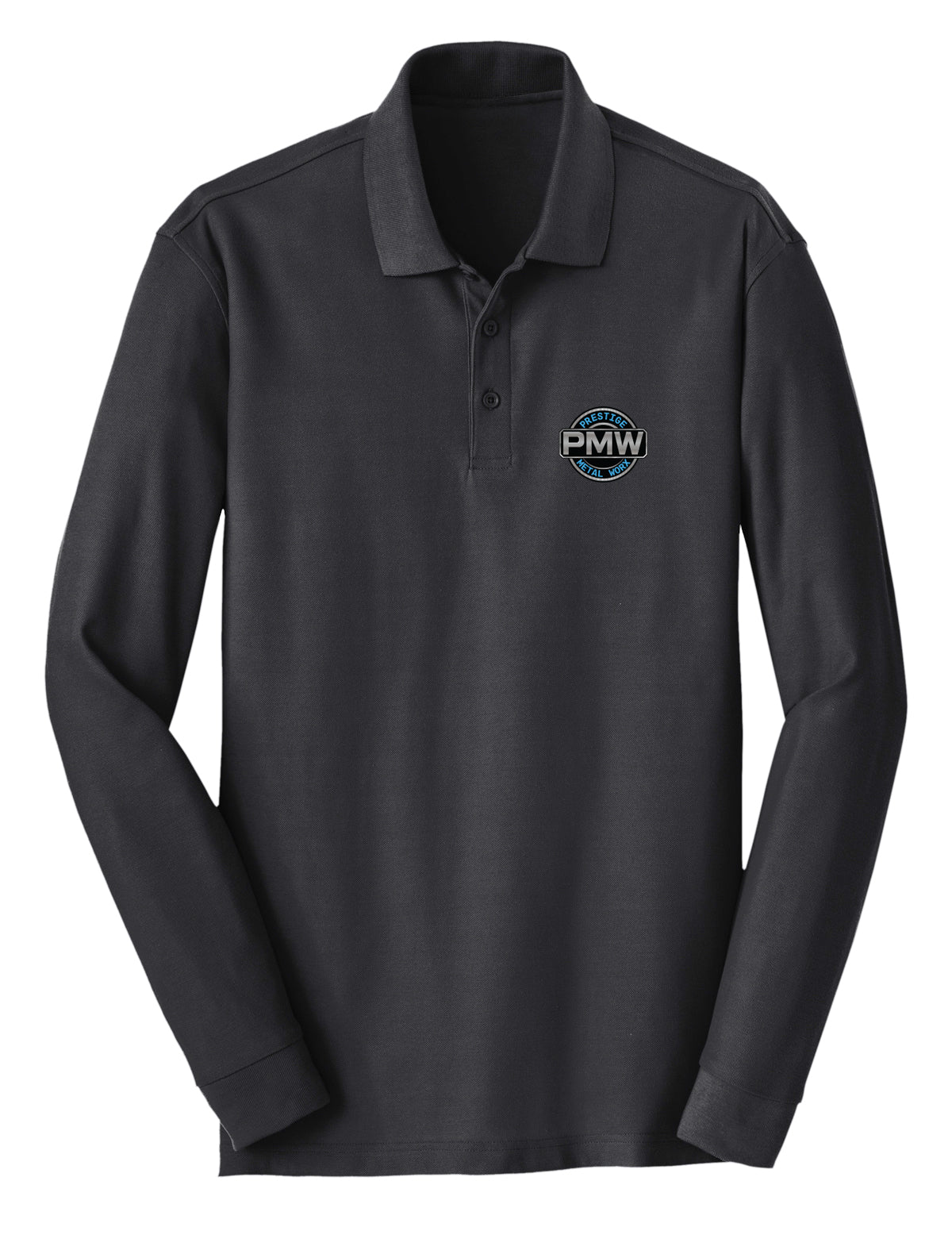 PMW Embroidered long sleeve polo
