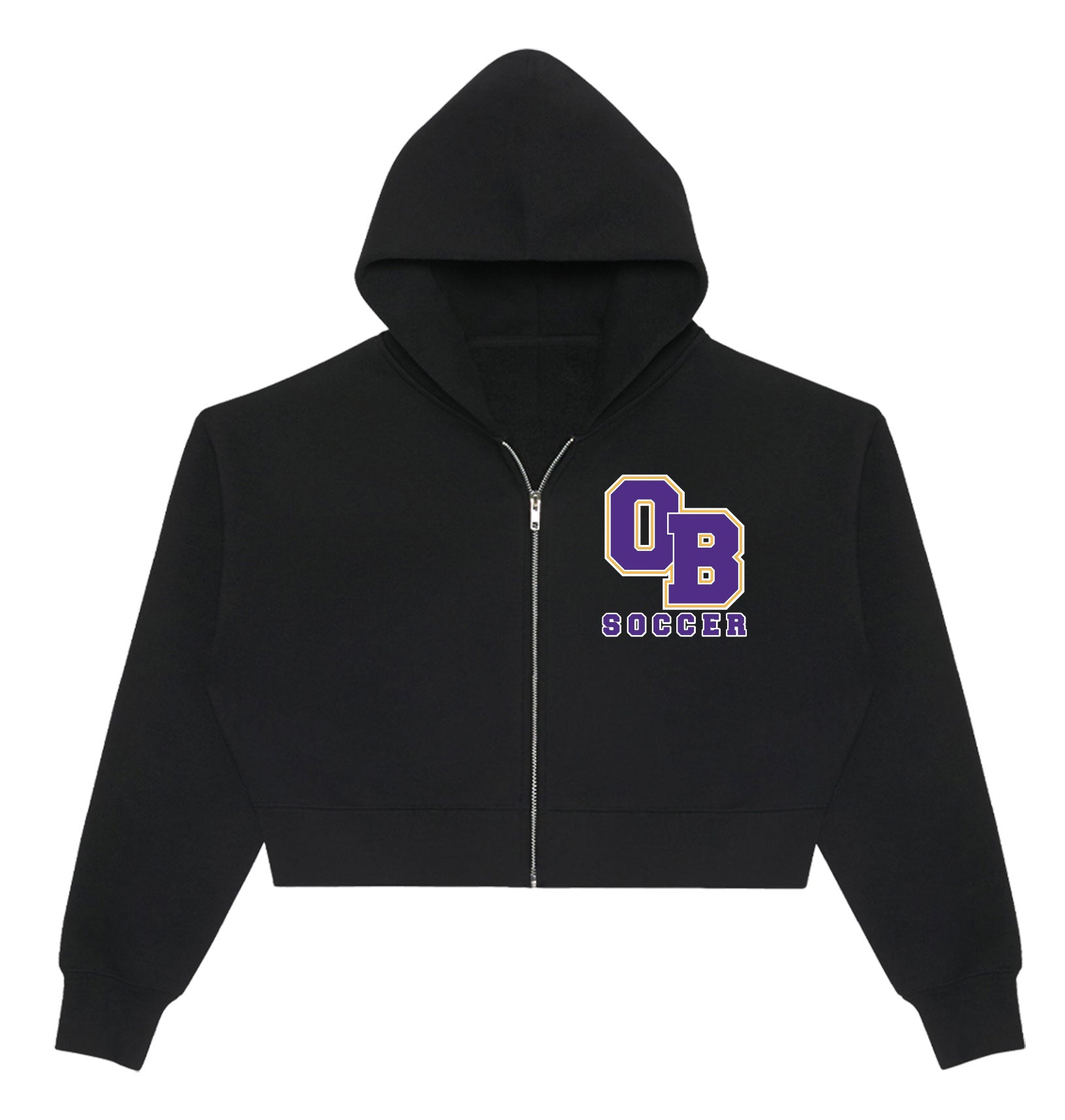 OYSTER BAY GIRLS SOCCER Cropped Full Zip Hoodie
