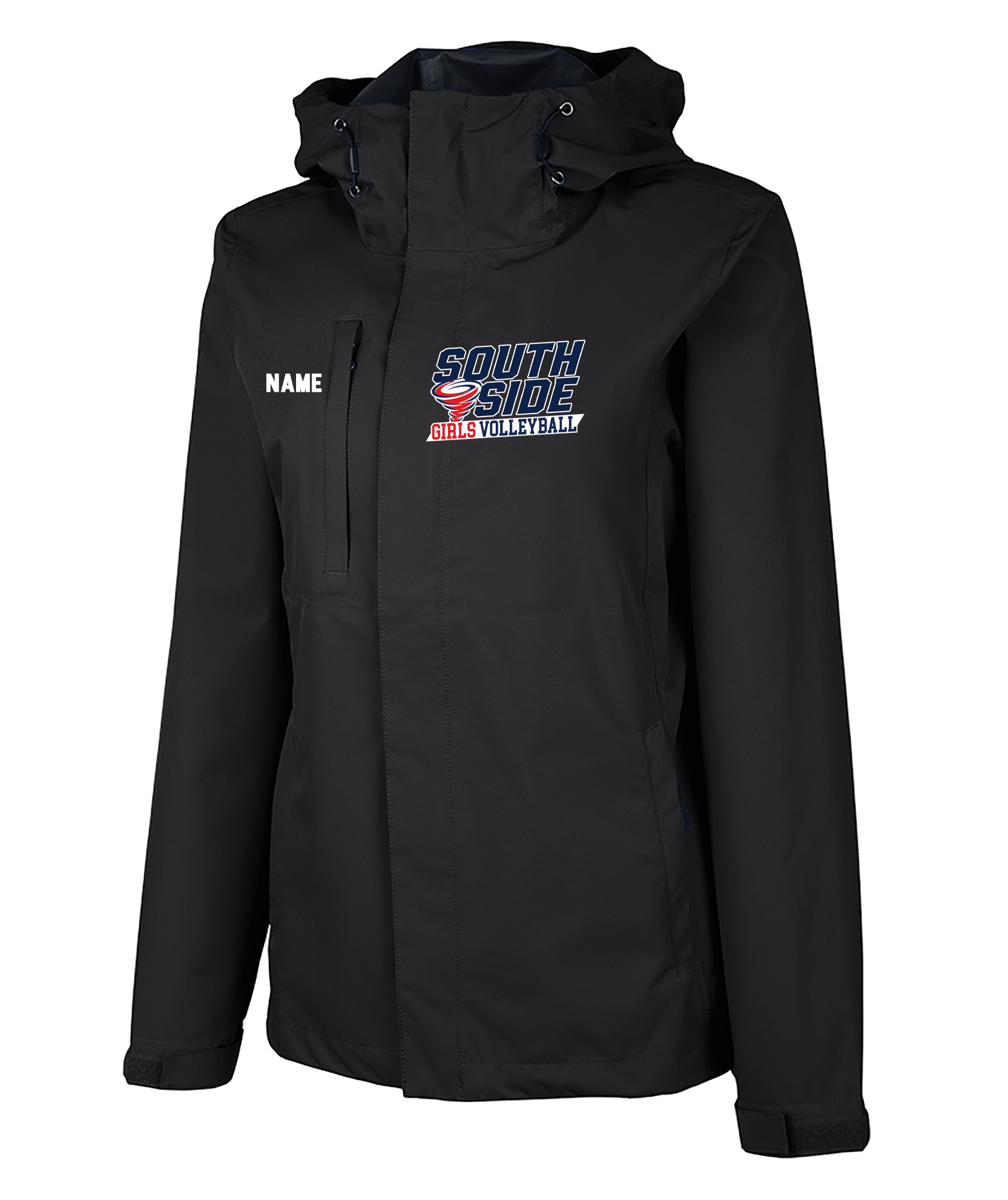 SOUTH SIDE GIRLS  VOLLEYBALL EMBROIDERED WOMEN'S WATERPROOF PARKA