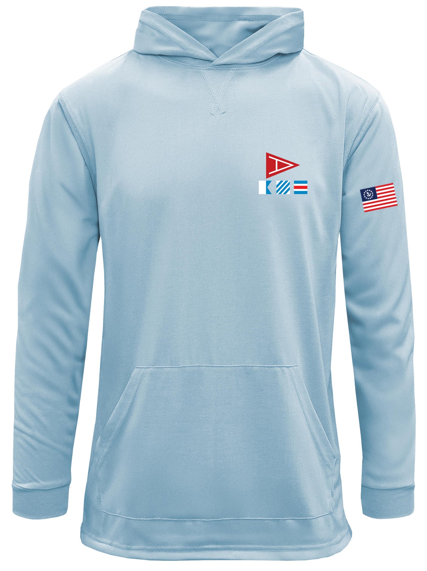 Amityville Yacht Club Flag Printed UPF 15+ MEN'S SPUNSOFT TECH HOODIE