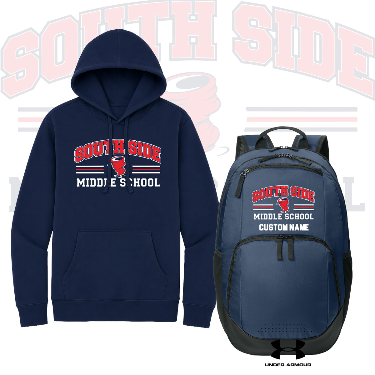 South Side Middle School Hoodie and BackPack Combo