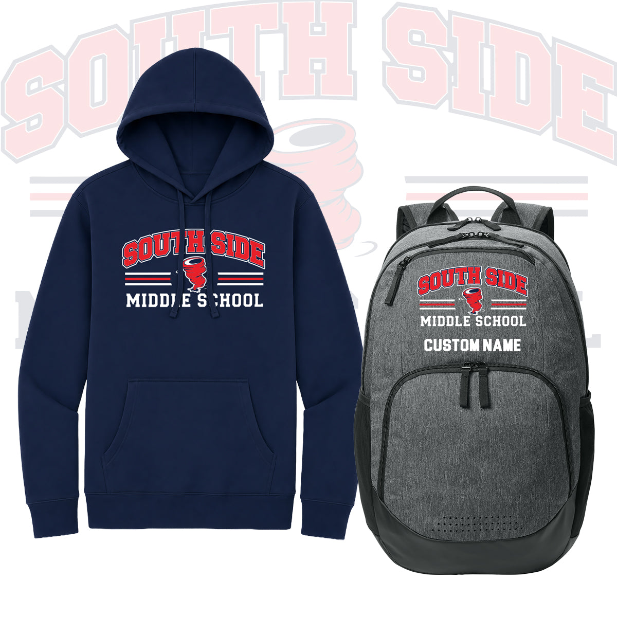 South Side Middle School Hoodie and BackPack Combo