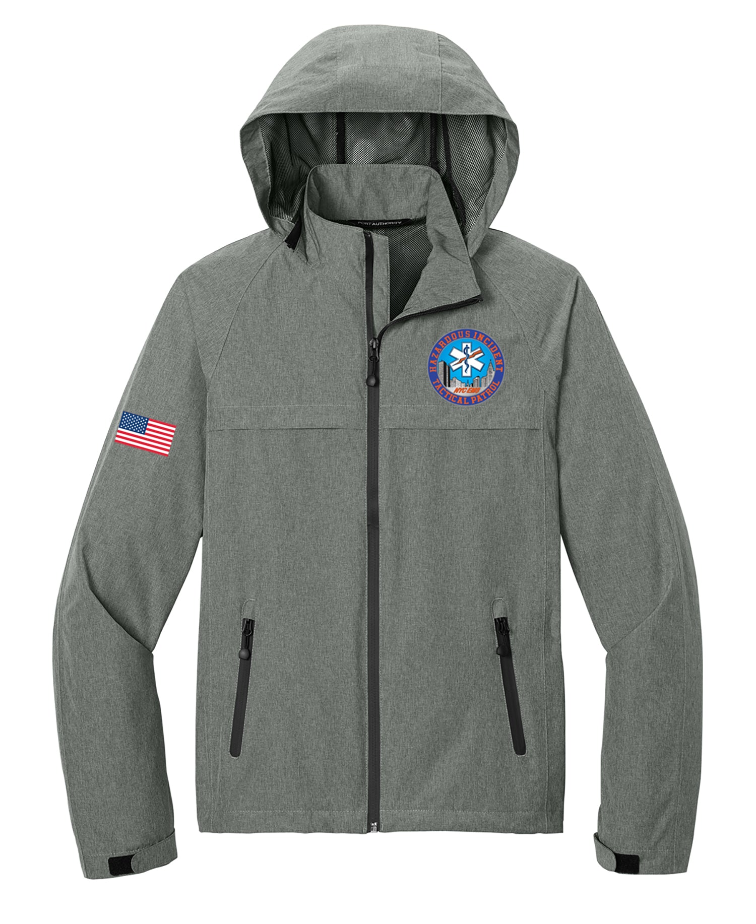 NYC HAZARD INCIDENT TACTICAL PATROL Embroidered Waterproof Jacket