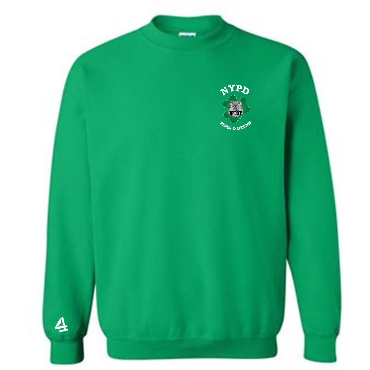 NYPD PIPES AND DRUMS Shamrock Crewneck