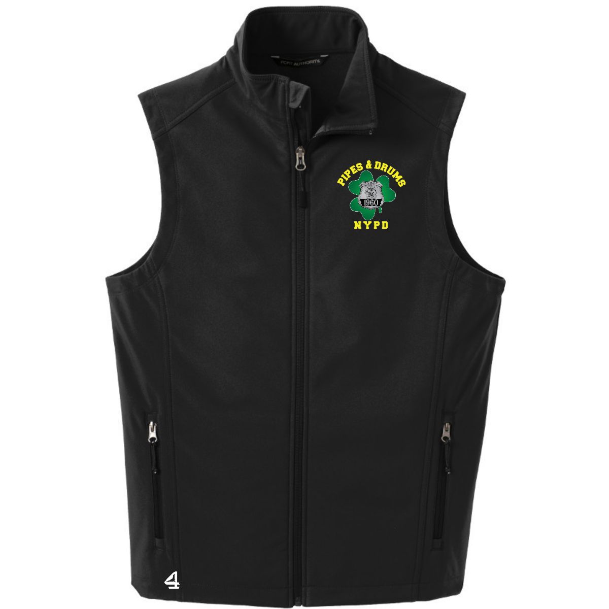 NYPD PIPES AND DRUMS Soft Shell Vest.