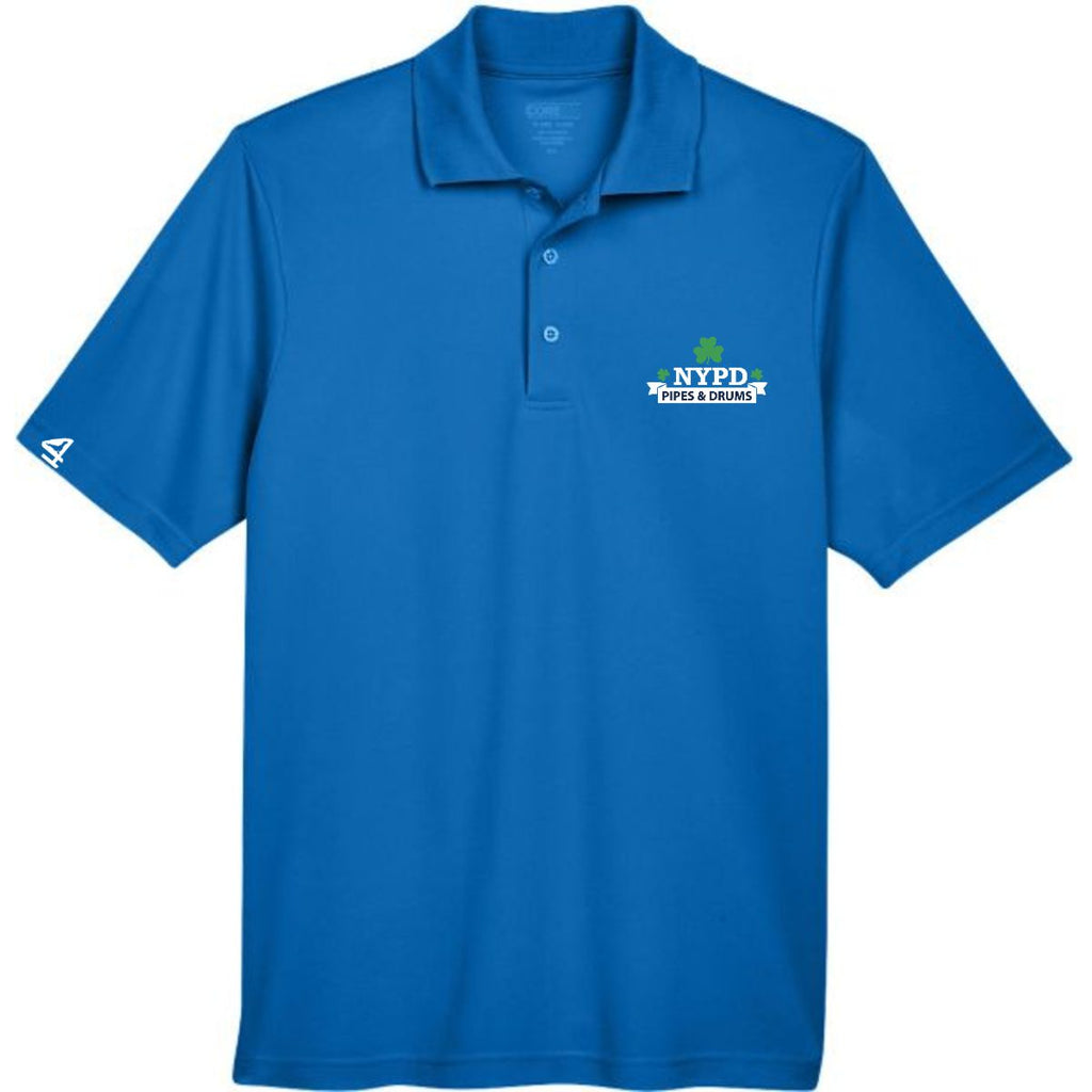 NYPD PIPES AND DRUMS Men's Performance Pique Polo