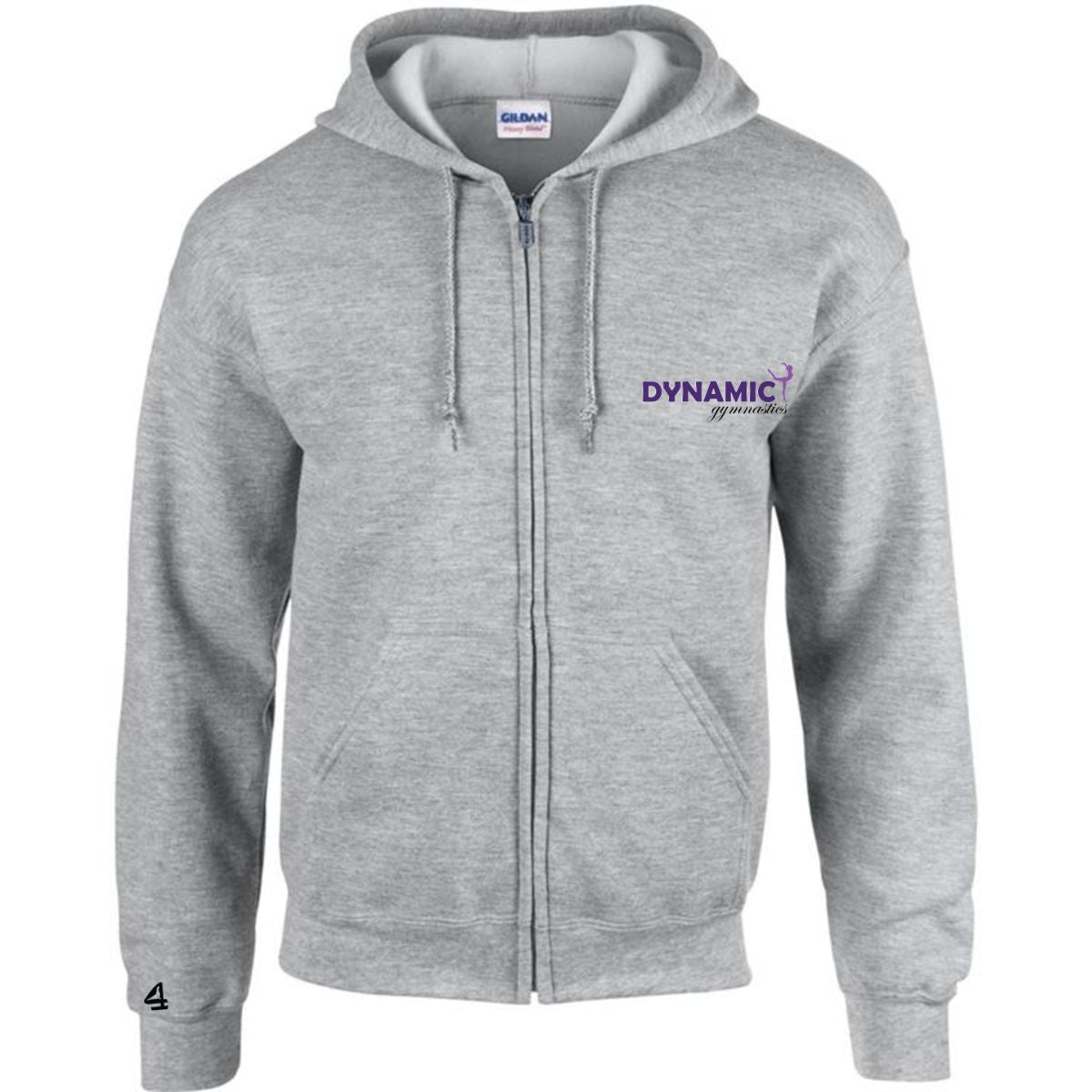 Dynamic Gymnastics ADULT SIZE Heavy Blend Full-Zip Hood