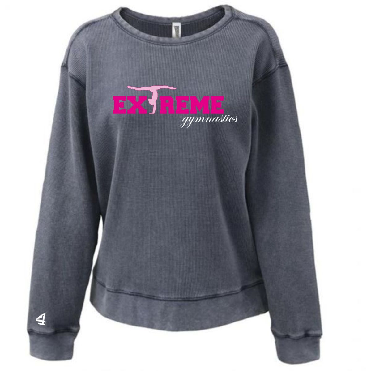 Womens Mini Waffle Crew