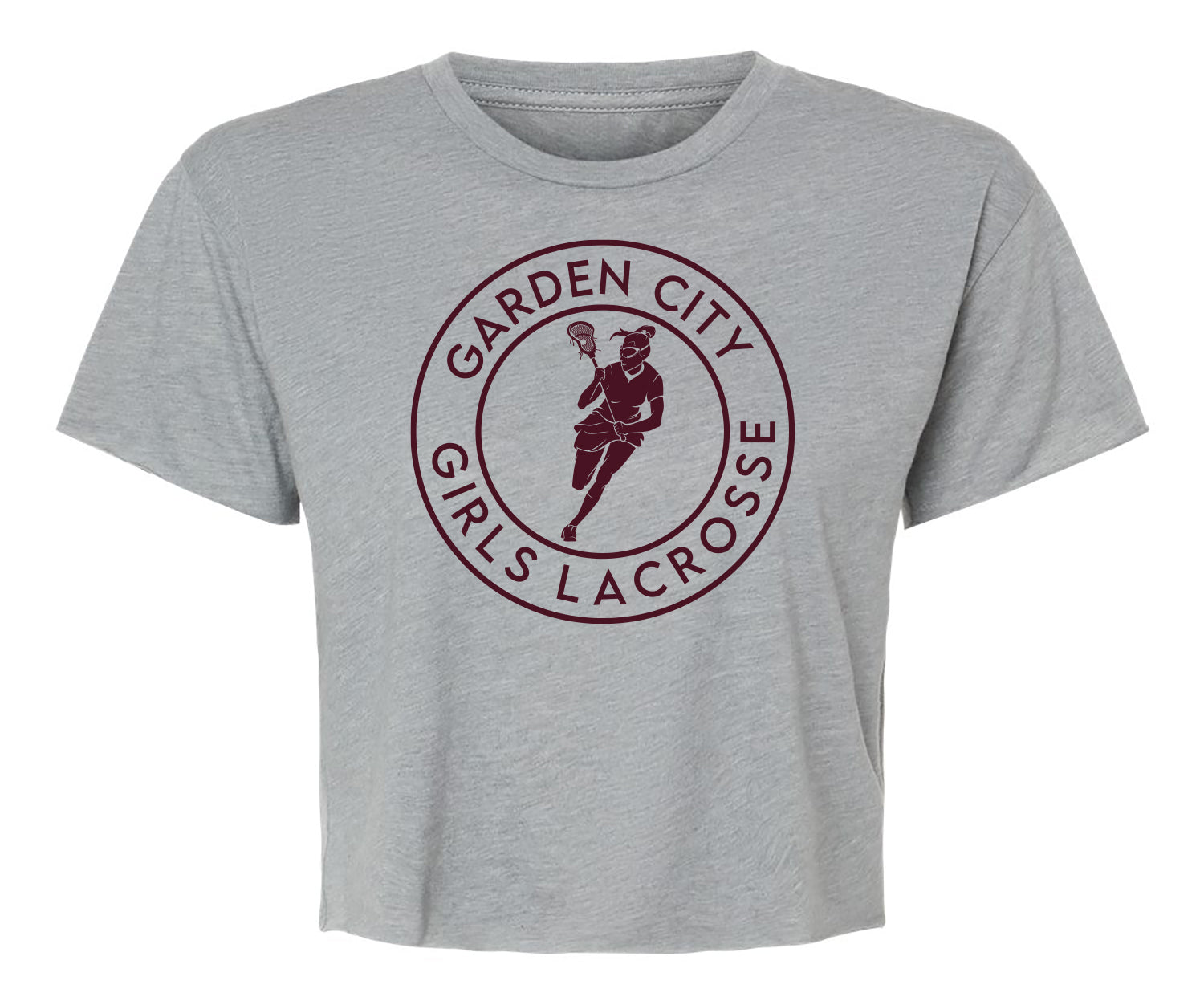 GARDEN CITY GIRLS LACROSSE Womens Cropped Tshirt