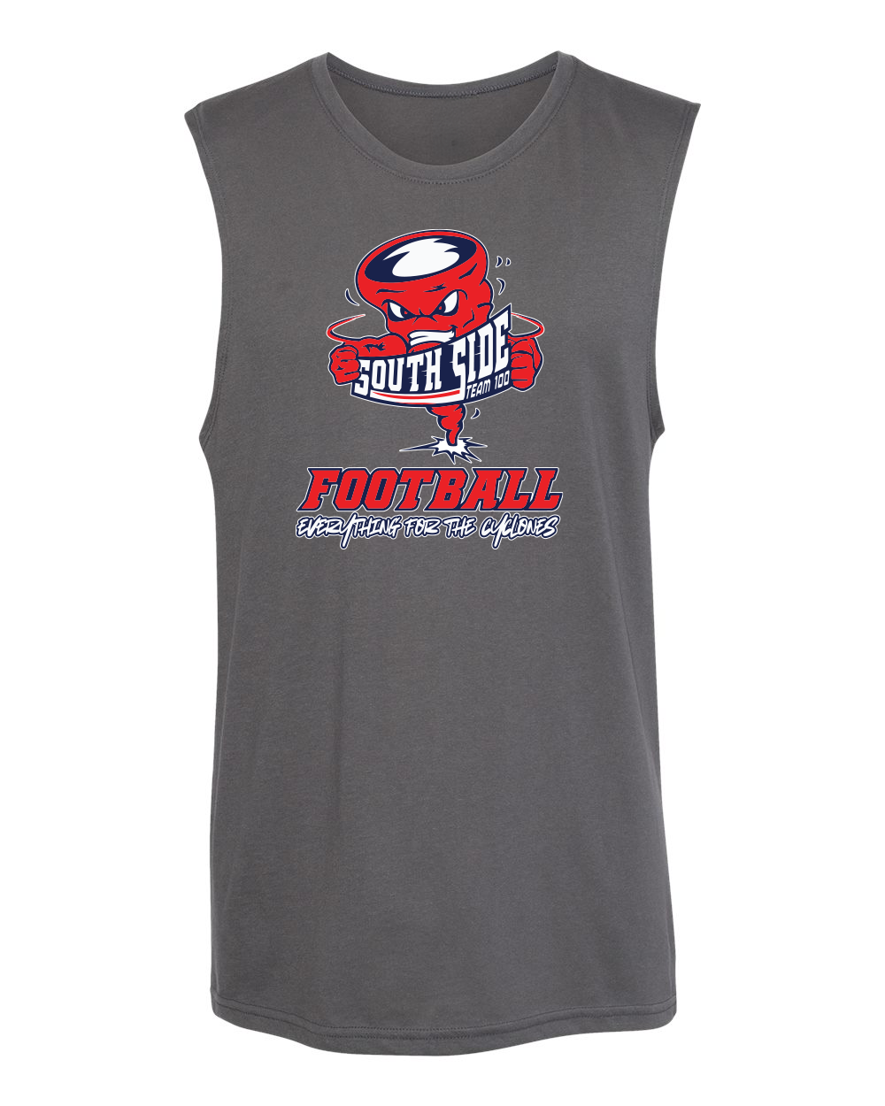 South Side High School Football Team 100 Cotton Muscle Shirt