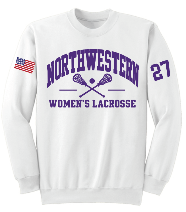 NORTHWESTERN WOMEN'S LACROSSE BUOY4 CREWNECK