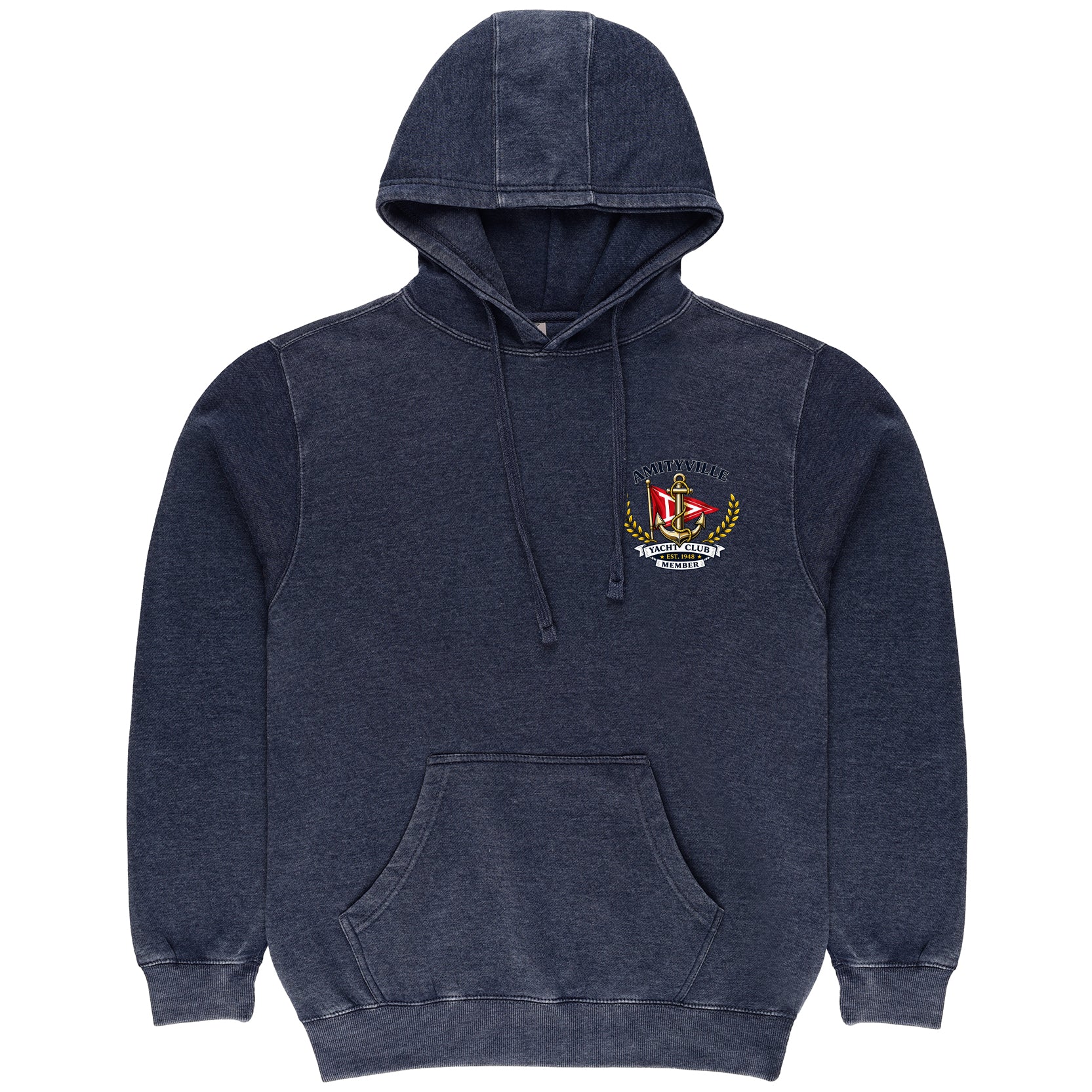 Amityville Yacht Club Burnout Vintage Hoodie