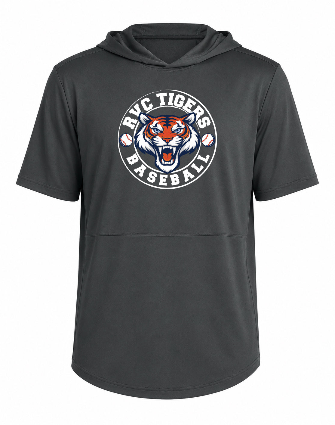 RVC TIGERS BASEBALL SHORT SLEEVE PERFORMANCE HOODIE